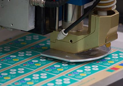 Laser cuts out membrane keypads
