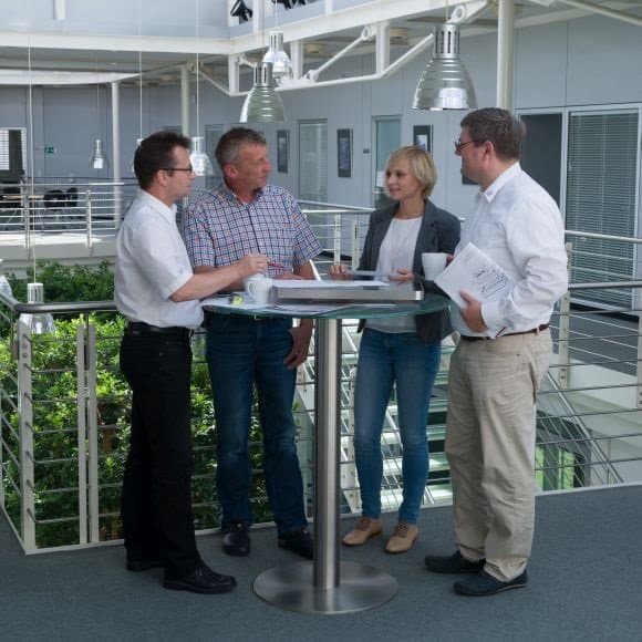 Group of employees at a meeting