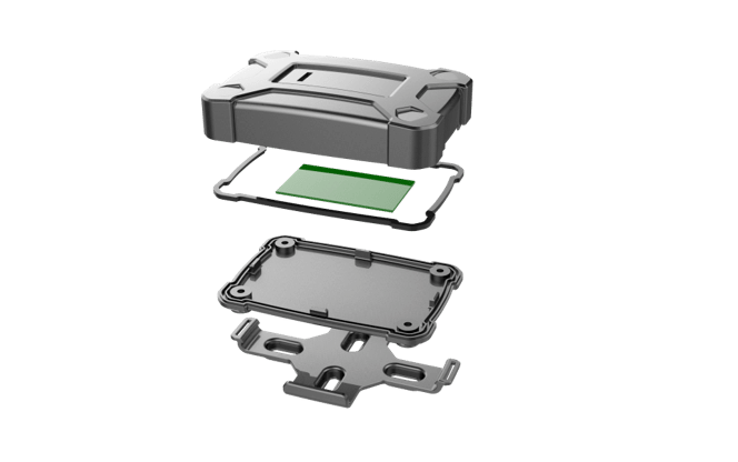 "An image of vehicle lighting and output device in the exterior of a motor vehicle. You can see rectangular shapes, fonts and car parts such as bumpers and machine parts."