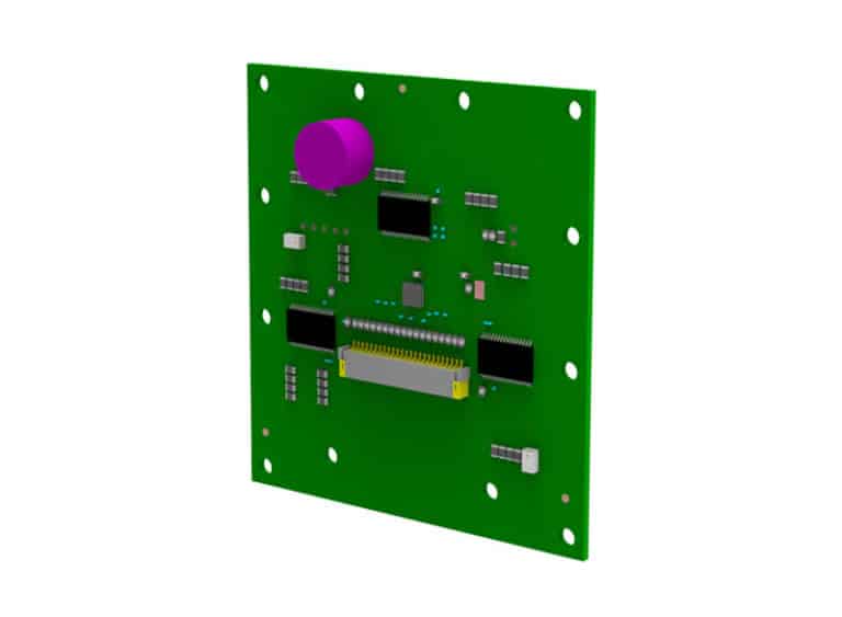 Printed circuit board for capacitive foil sensor