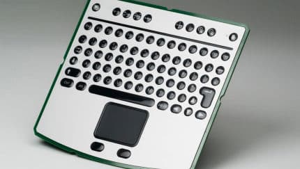 Membrane keyboard with mouse pad on printed circuit board