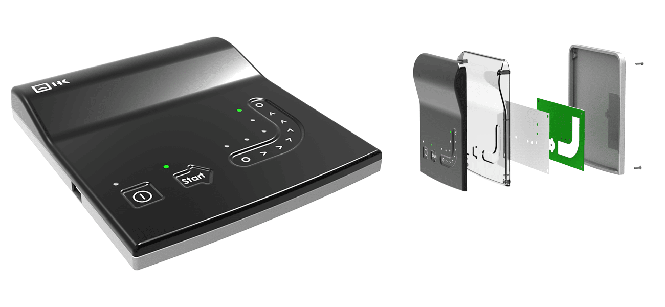 Hoffmann + Krippner In-Mold Decoration Demonstrator and exploded view