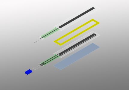 Hoffmann + Krippner - Exploded view of a linear film potentiometer