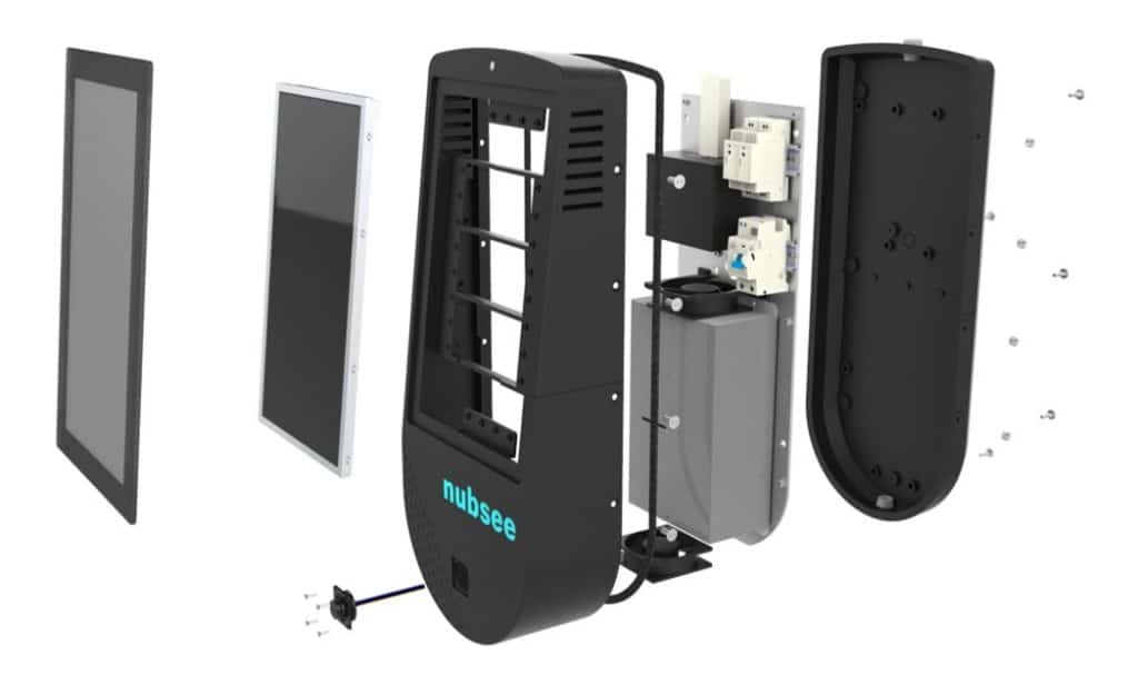 Hoffmann + Krippner - Exploded view of info terminal for charging box