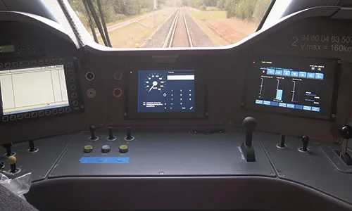 Control unit in the driver's cab