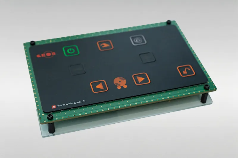 Modern membrane switch with menu navigation: Intuitive redesign for a machine control system