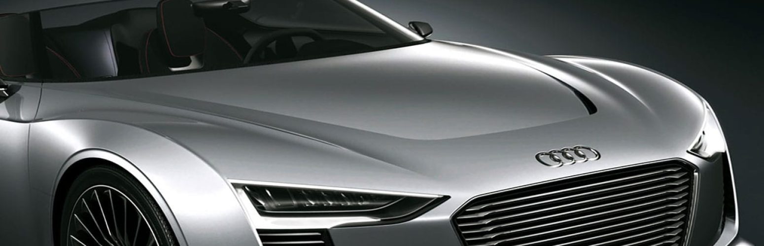Audi etron in silver