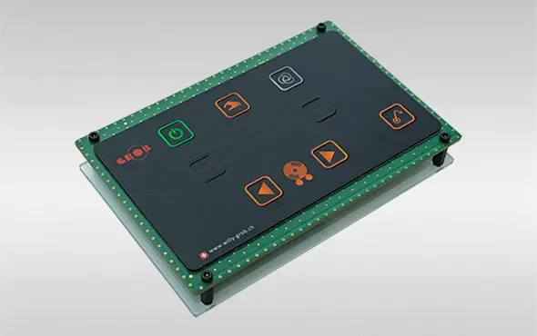 Modern membrane switch with menu navigation: Intuitive redesign for a machine control system